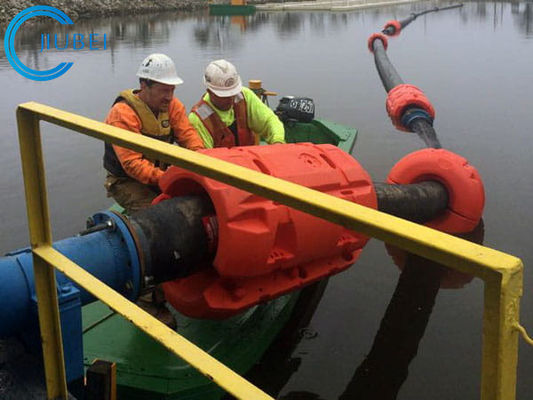 Dredge Hdpe Boru Şamandıraları Polietilen Köpük Şamandıra Orta Yoğunluk Ön İzoleli 300mm