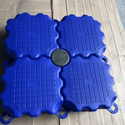 Çok yönlü Modüler Mavi PE Pontoon UV Dirençli Sabit Yüzen Platformlar
